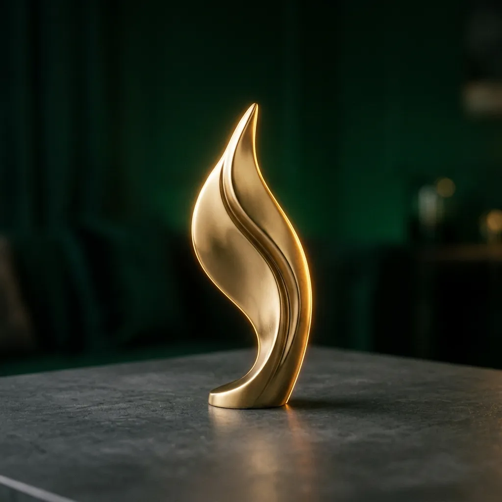 Gold trophy shape